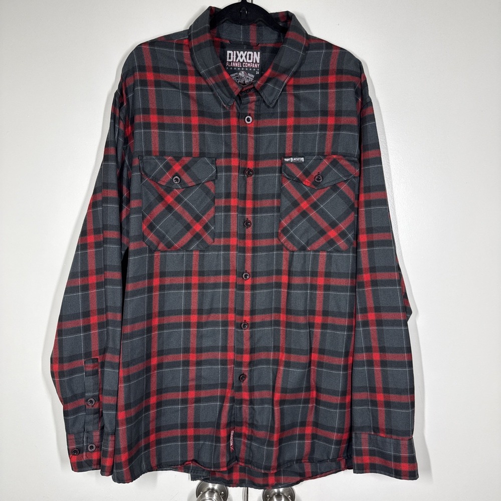 Dixxon Flannel Co Black Flys Anniversary Flannel Shirt Men's 3X Long Sleeve NWOT